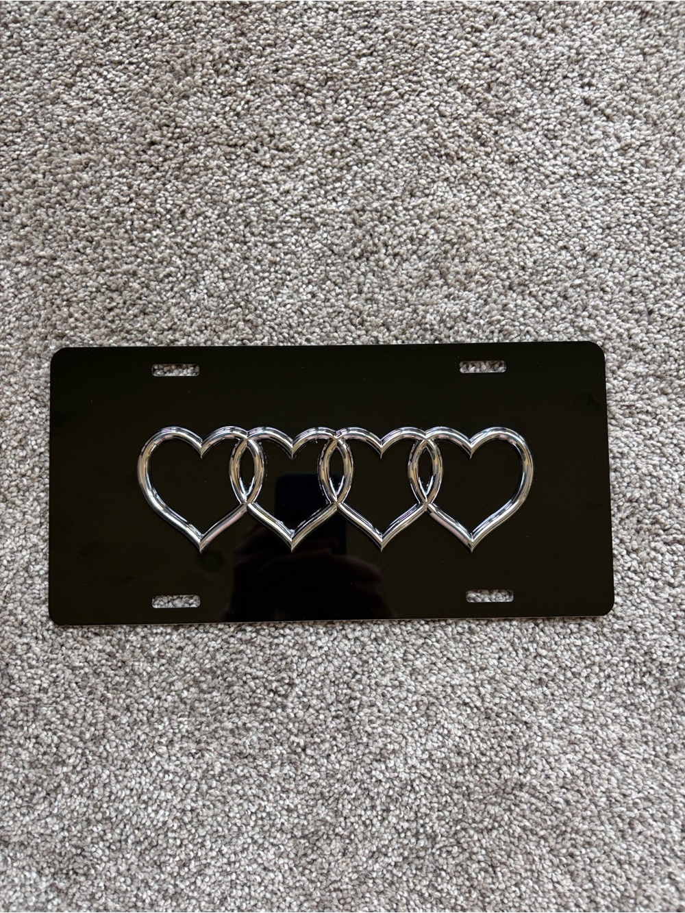 Audi Hearts License Plate New